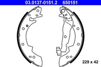 Bremsbackensatz Hinten Ate 030137 01512 FÜR BMW Renault TrommelbremsbelÄGe