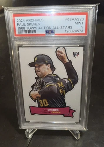 2024 Topps Archives '68 Action All-Stars Paul Skenes Pirates PSA 9