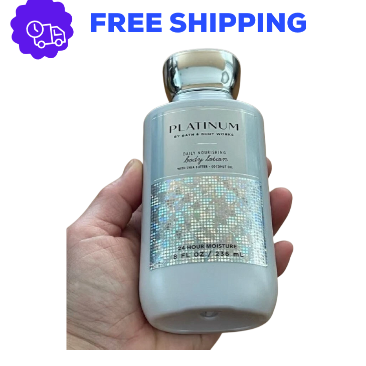 Bath & Body Works Platinum 8oz Nourishing Body Lotion Free Shipping