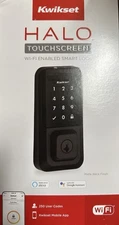 Kwikset Halo Wi-Fi Smart Lock, Keyless Entry Front Door, Matte Black Finish