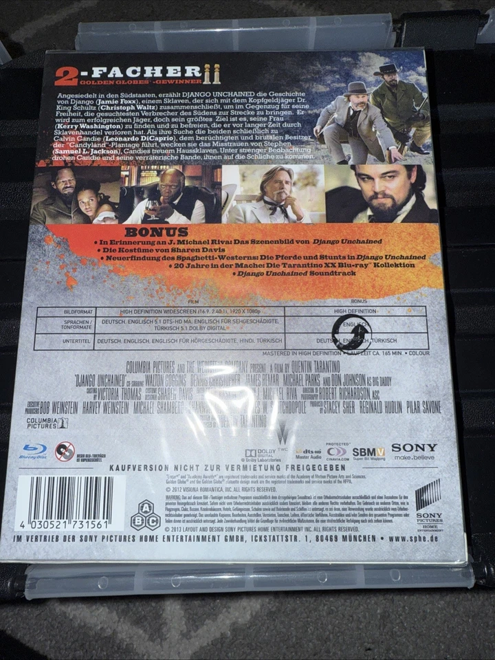 Django Unchained Blu-ray + Soundtrack Neu/Ovp * - Bild 2 von 2