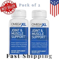 2Pack Omega XL 300 Capsules.Green Lipped Mussel Joint  Muscle Relief Supplement