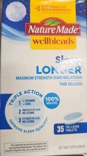 Nature Made wellblends Sleep Longer 10mg Melatonin Time Release 35 Tablets 04/27