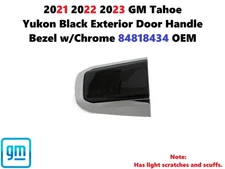 2021 2022 2023 GM Tahoe Yukon Black Exterior Door Handle Bezel w/Chrome 84818434