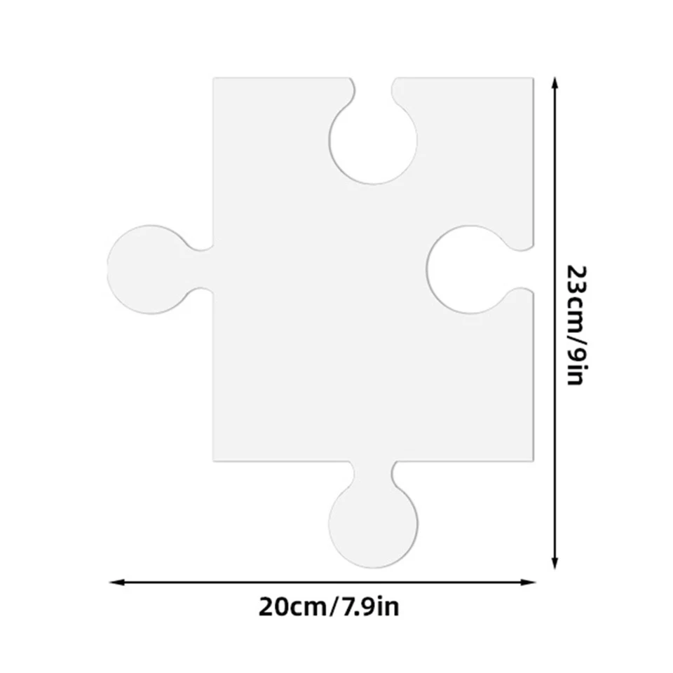 Puzzle Vuoti In Cartone Bianco Per Feste In Classe, Accessori, 30 - Immagine 4 di 4