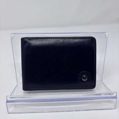 Balmain Black Leather Card Case Wallet