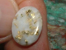AUSTRALIAN GOLD QUARTZ CABOCHON 6.3 CARATS NATURAL GOLD QUARTZ