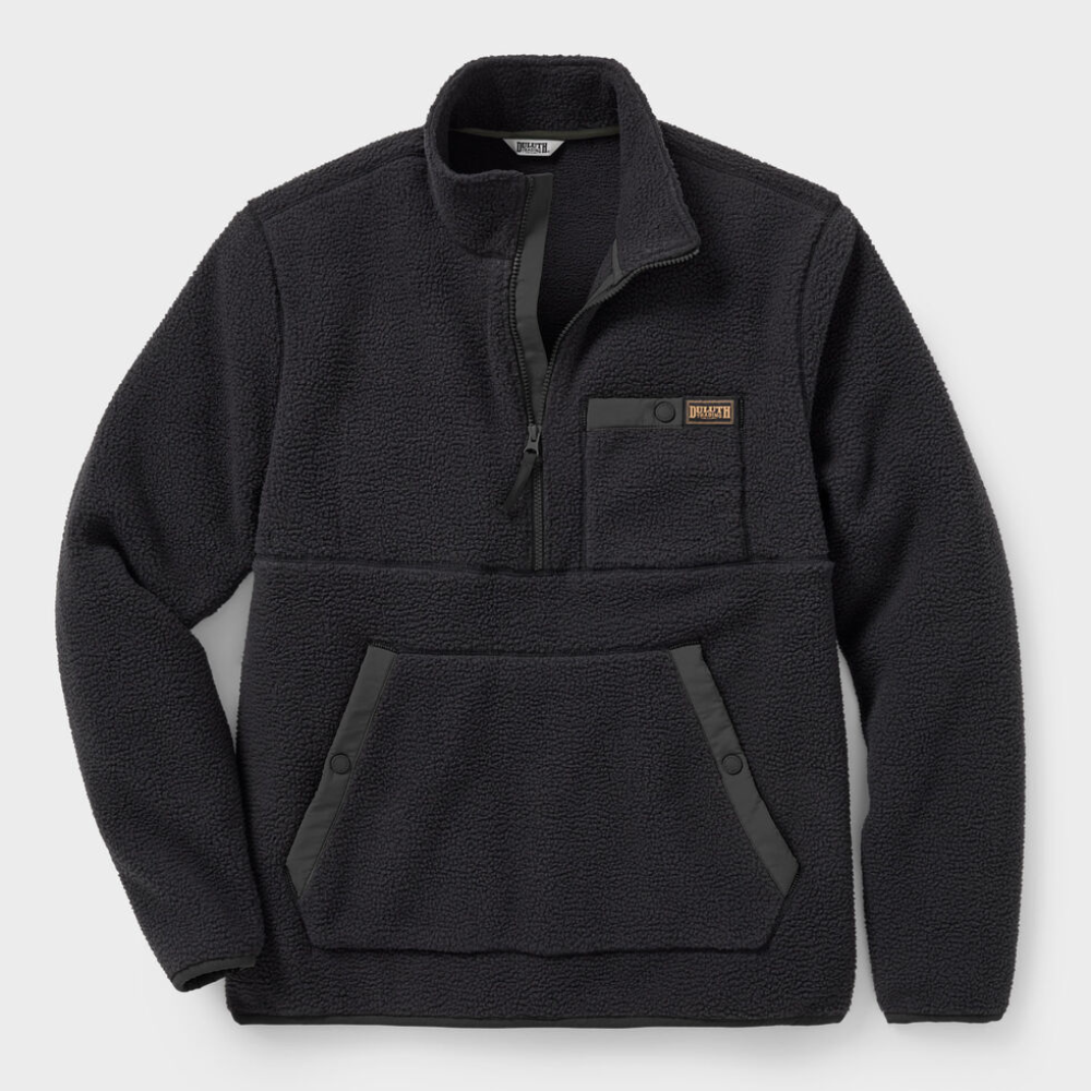 Men's Pile Hi Fleece Half-Zip Mock Neck Pullover Heavyweight Warm Winter Jacket