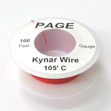 100' Page 28AWG RED KYNAR Insulated Wire Wrap Wire 100 Foot Roll  Made In USA