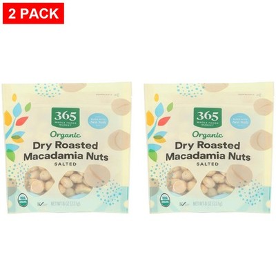 Whole Foods Market, Organic Macadamia Nuts, 8 Oz - Pack Of 2