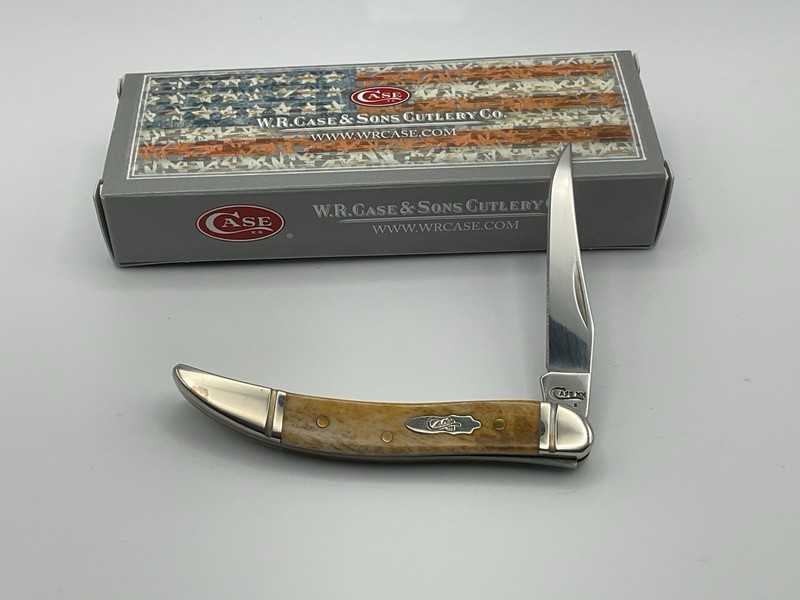Case XX Tiny Toothpick 610096 SS Antique Smooth Bone Fluted Bolster 2019