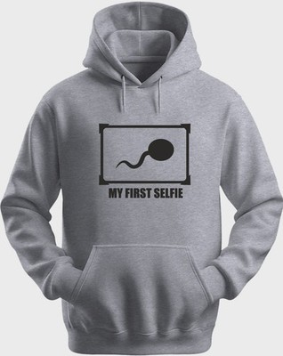 Funny Unisex Hoodie Hooded Sweatshirt Gildan Blend My 1st Selfie H0018