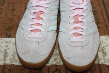 Adidas Turnschuhe 8 Pink Weiß Gummi Gazelle Indoor Größe UK8 Smart Freizeit