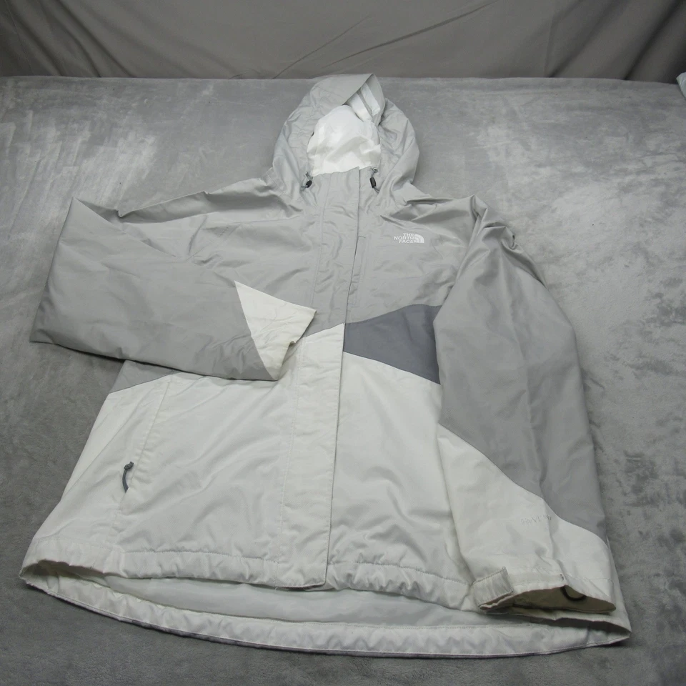 Chaqueta North Face Mujer XL Gris Impermeable Con Capucha 3 en 1 Shell Triclimate Lluvia Esquí Foto 2 de 4