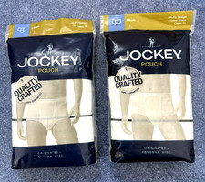 Lot Of 2 Pkgs.  Jockey Pouch-Briefs-3 Pack-Size L-Classic Fit-H-Fly Design NIP