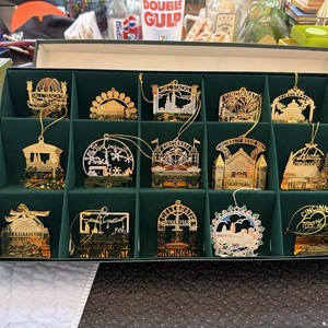 McAlpin's Ornament Lot of 15 Cincinnati 24 kt Gold Finish