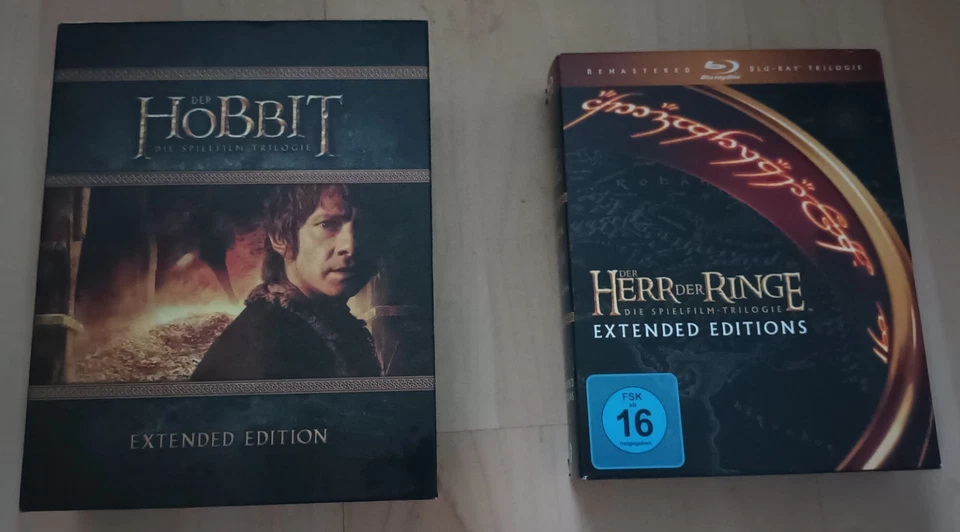 Der Hobbit & Herr der Ringe Trilogie Extended Edition Blu ray Box Set - Bild 1 von 4
