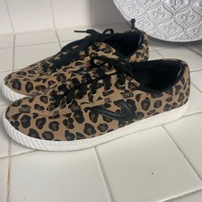 Tretorn Nylite Plus Canvas Leopard Sneakers Size 9 Casual Classic
