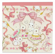 Clothes Pin Elegant Rabbit Square Memo Pad Ja...