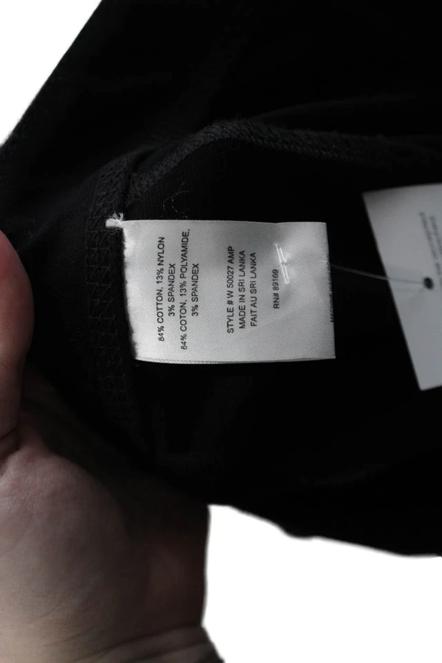 Pantalones informales Generra para mujer con cremallera tiro alto pierna ajustada algodón negro talla 6 Foto 4 de 4