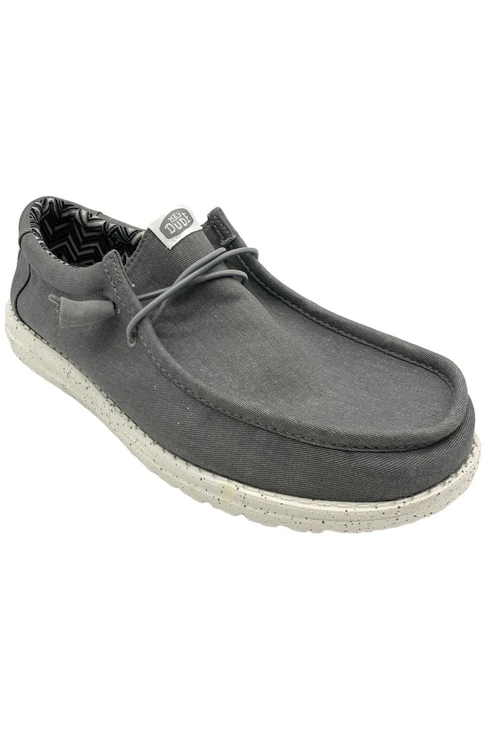 Hey Dude Men's Wally Stretch Canvas Loafer Light Gray