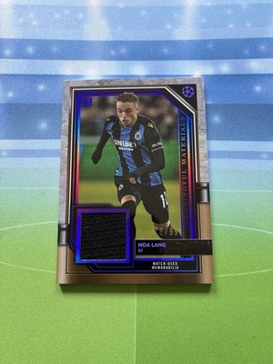 2021-22 Topps Museum UCL Relic Noa Lang Amethyst /99 Club Brugge
