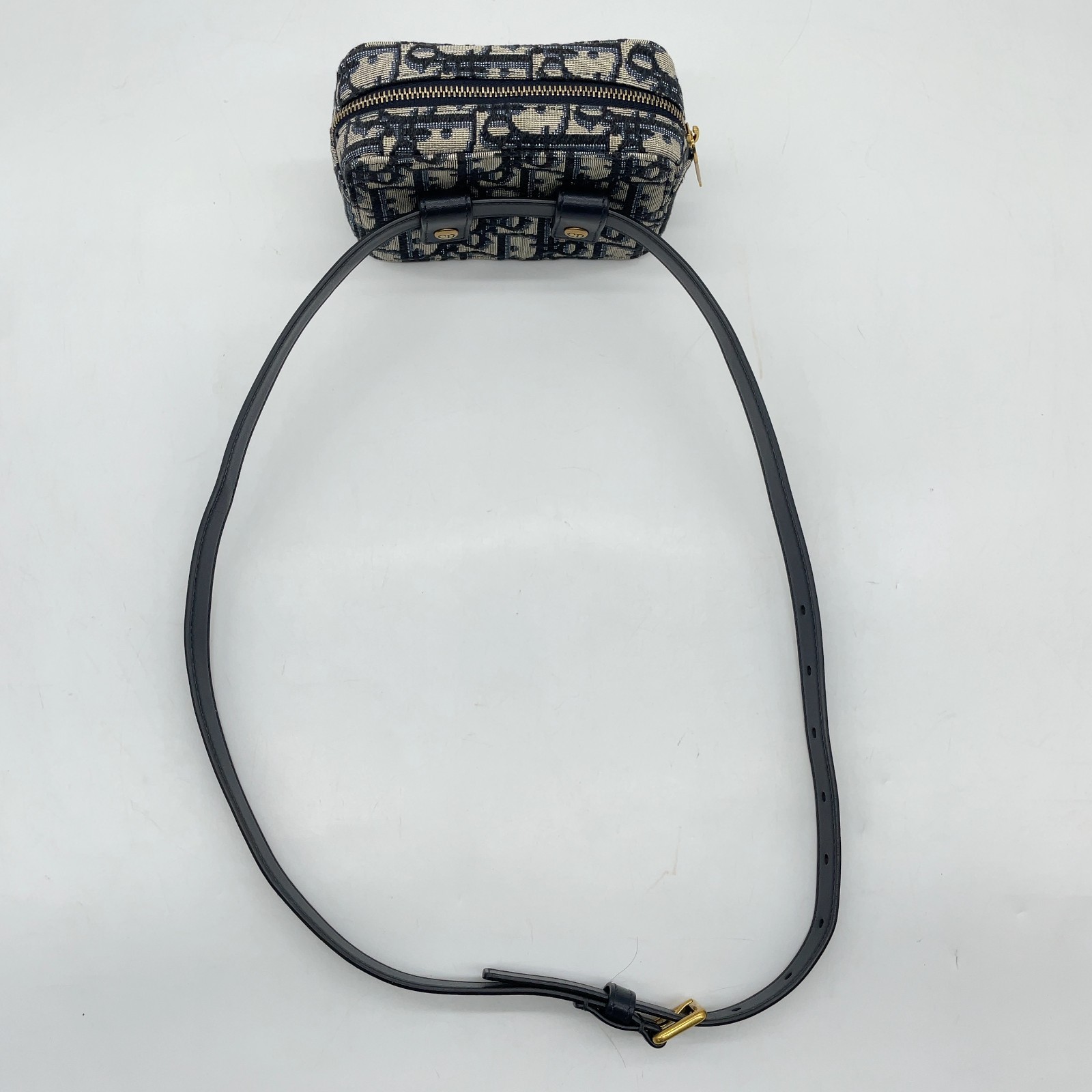 Christian Dior Trotter Jacquard Oblique Canvas Navy Waist Bag image 6