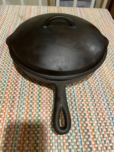 BSR # 8 Century Cast Iron Skillet & Wagner Sawtooth Vintage Lid Iron Restored