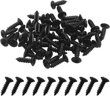 Tool-Free 50-Pack Black Guitar Pickguard Screws - Fits Strat, Tele, LP Styles