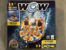 WOW Sports Max Vibes Inflatable Towable Tube for 3 Riders   Brand New