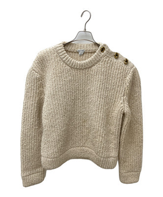 BOTTEGA VENETA metal knot button sweater Size: L Ivory Men BOTTEGA VENETA metal knot button sweater Size: L Ivory Men