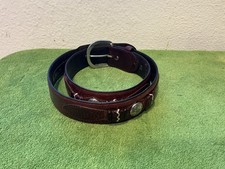Vintage Tony Lama Concho Leather Belt 34 Brown Western