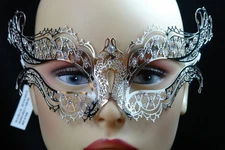 Silver Laser Cut Metal Butterfly Venetian Masquerade Porm Wedding Party Mask