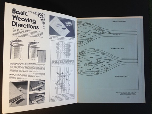 Hazel Pearson crafts Weaving World Patterns Wall Hanging, Pillows contempo 70's - Foto 2 di 4
