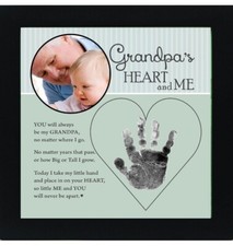 Baby Child Keepsake Handprint Frame for Grandpa with Poetry - Loving Gift for Gr