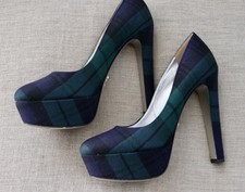 green tartan shoes