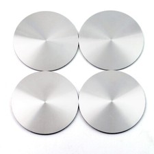 4pcs 56mm 2.2in Plane Aluminum Wheel Center Caps Stickers Laser Pattern Style