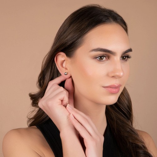 Pori Schmuck 14K Rotgold Kugel Ohrstecker ALLE GRÖßEN - Bild 2 von 4