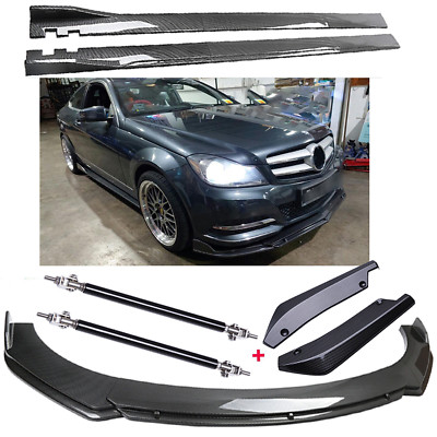 Carbon Fiber Front Bumper Rear Splitter Spoiler Side Skirt For Bens Body Kits