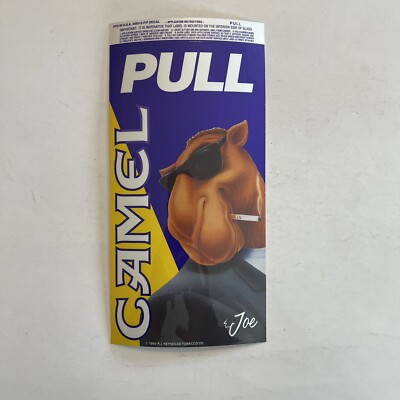 Vintage Camel Smokin Joe stickers promo merch door sign PULL e13