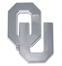 university of oklahoma sooners silver logo chrome car auto emblem usa made
