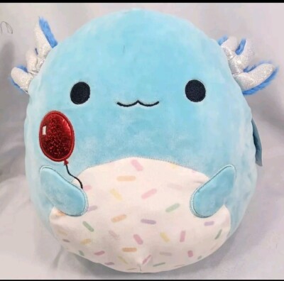 Squishmallows 14  CLUTCH the Blue Axolotl w/ Balloon, Sprinkles US Exclusive NWT