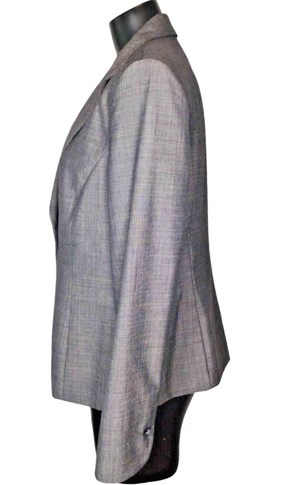 Kasper Blazer Jacket Button Up Gray Lined Size 12 - image 5
