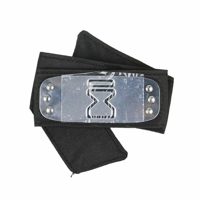 Master Online Naruto Headband, 3 Pcs Leaf Village Logo Metal Plated