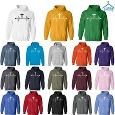 JESUS Heart Beat Unisex HOODIE Sweatshirt Christian Religious Faith Church