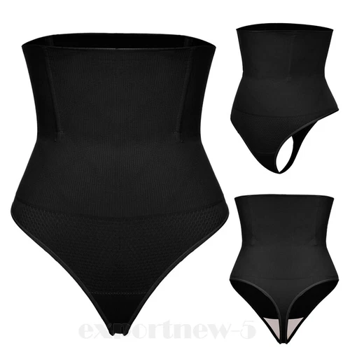 Women's Tummy Control Body Shaper High-Waist Trainer Thong Panty Boned Shapewear - Picture 15 of 33