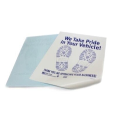 Slip N Grip Petoskey Plastics  Blue Footprint On Poly-back Paper Floor Mats