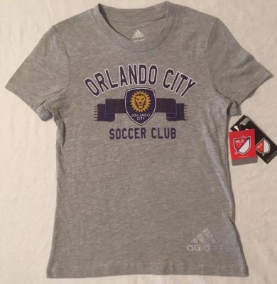 MLS Adidas Orlando City Soccer Club SC The Lions Girl's T-Shirt Medium  10/12