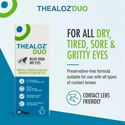 Thealoz Duo | Rapid & Long-Lasting Relief From Dry Eyes & Preservative-Free 10ml