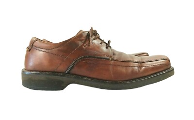 Ecco Square toe Brown Leather Lace Up Oxford dress shoes ECCO Men main image 3